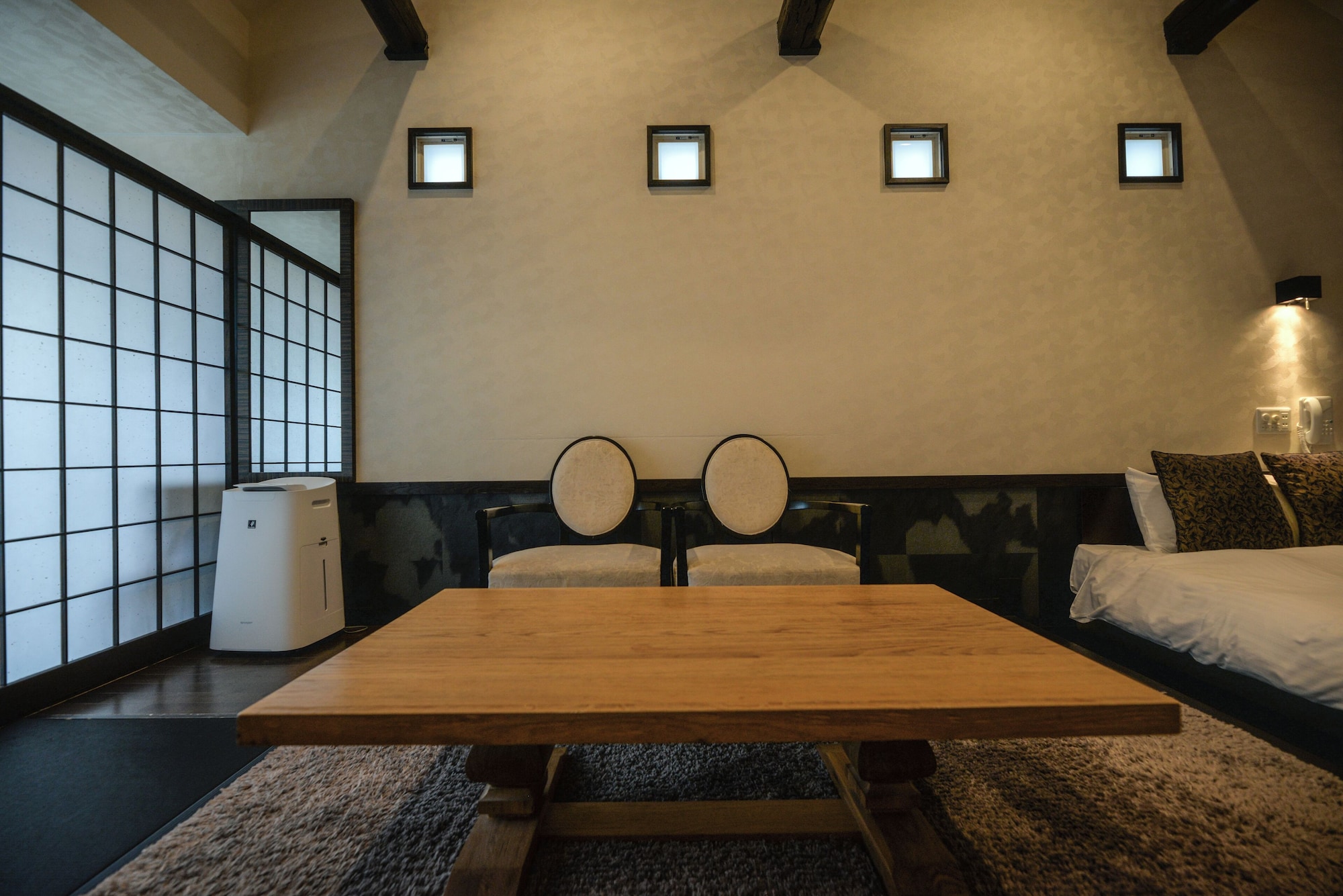 【三楼角落大床房】带温泉露天浴池的客房※可携带宠物