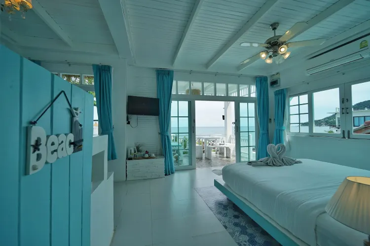 ห้องพักสำหรับสามท่านมีวิวทะเล