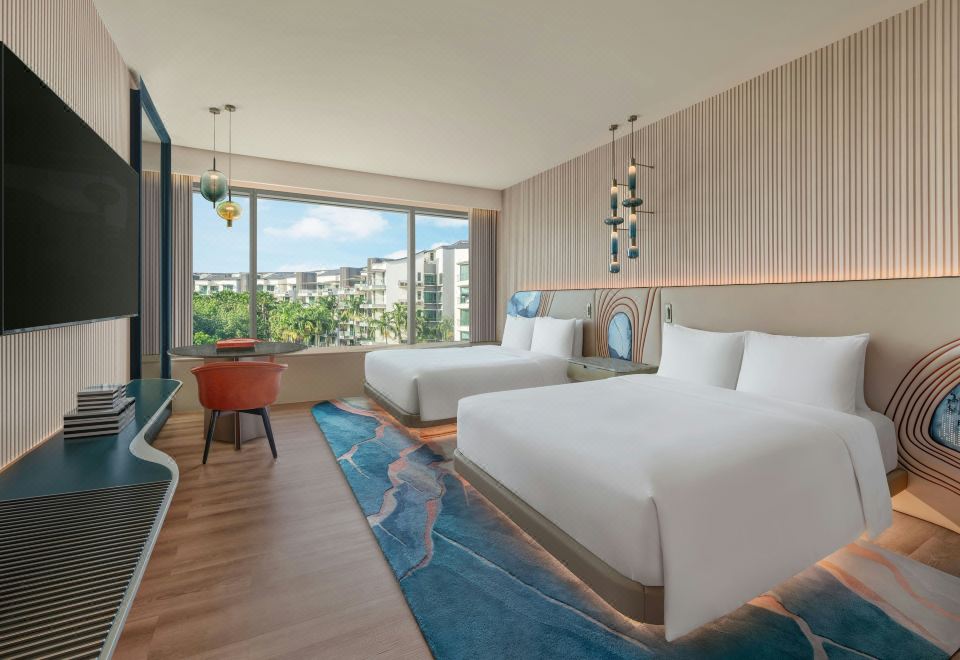 W Singapore – Sentosa CoveDeluxe, Guest Room, 2 Queen