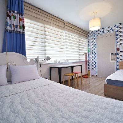 全景三人房， 1 間臥室， 公共浴室， 花園景觀 弘大風尚旅館優惠