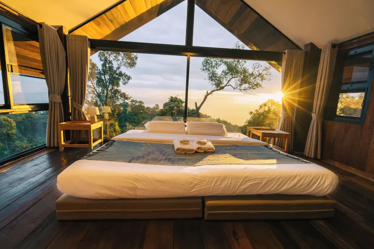 ห้องคลาสสิกเตียงเดี่ยว ระเบียง วิวภูเขา