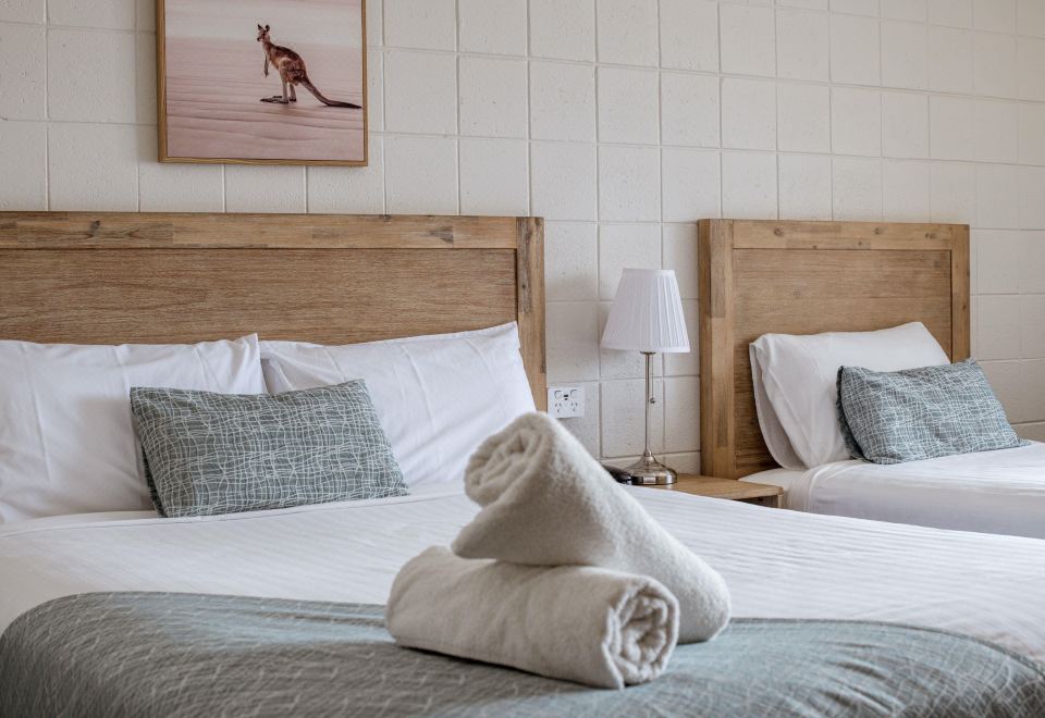 1 Queen And 1 Single, Non-Smoking, Deluxe Room, Mini Bar, Wi-Fi, Foxtel, Air-Conditioned, Continental Breakfast