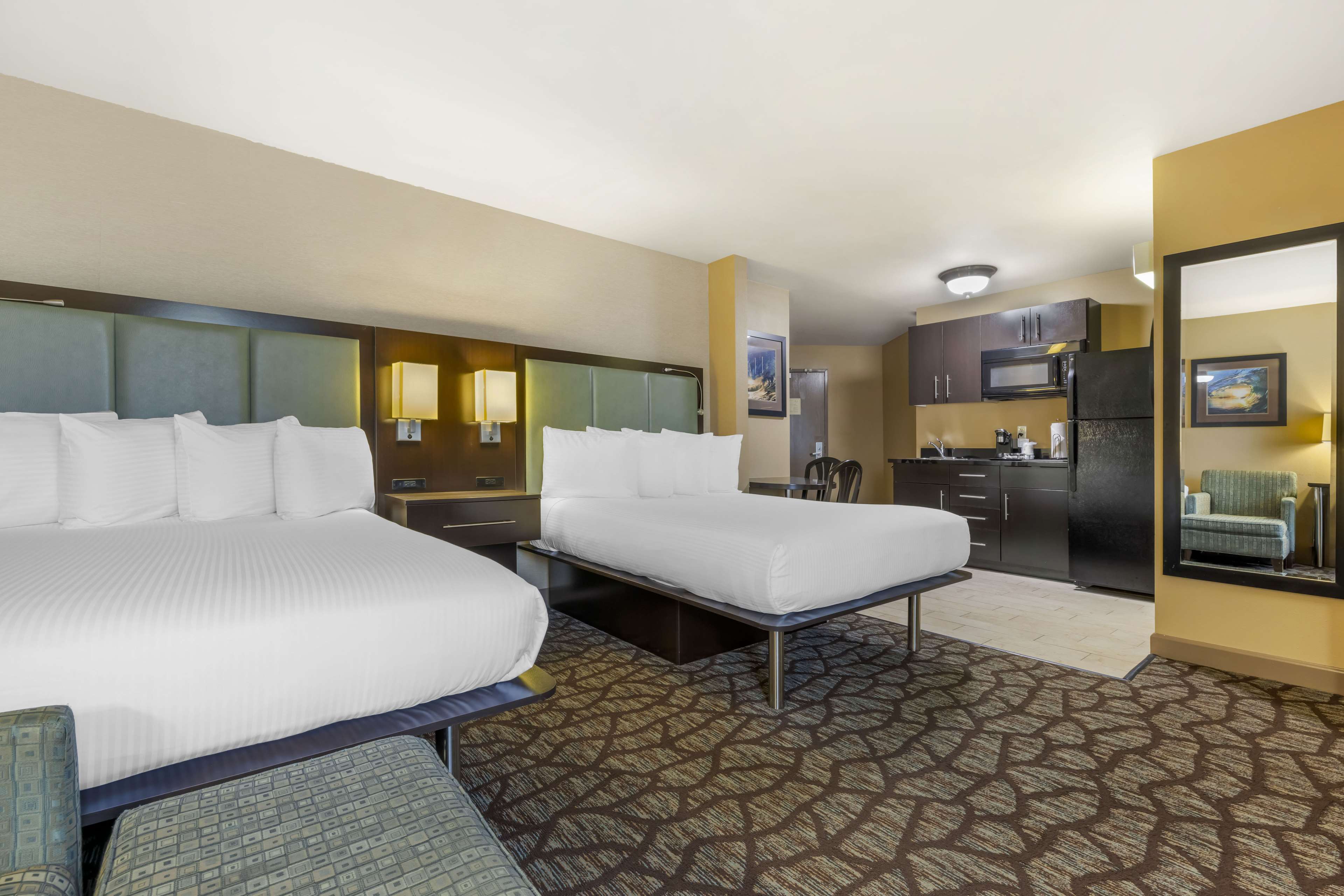 行动无障碍2张大床房带浴缸