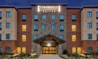 "a large brick building with a sign that reads "" staybridge suites "" prominently displayed on the front" at Staybridge Suites Benton Harbor - ST. Joseph