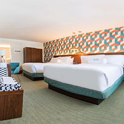 2 Queen Beds Accessible With Roll-in Shower Pool View Unscripted Durham Promo Code