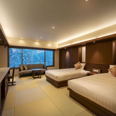 和風ツインルーム(禁煙) 蔵王温泉 蔵王四季のホテル クーポン