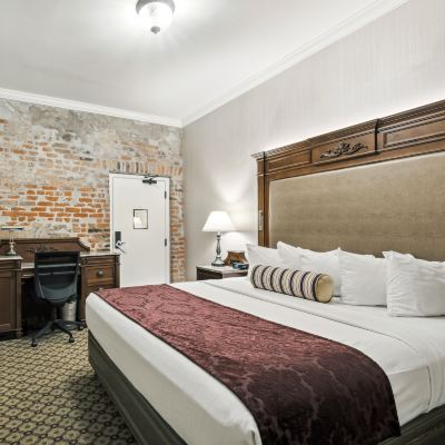 1 King Bed Interior Windowless Room French Market Inn Promo Code