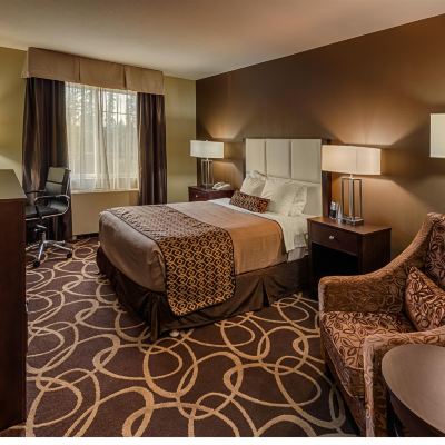 Mobility Accessible Communication Assistance Queen Room with Roll in Shower Best Western Plus Pioneer Park Inn Promo Code