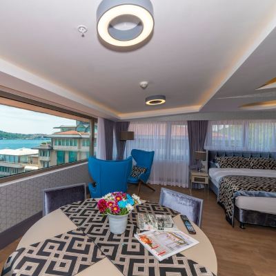King Room with Bosphorus View, Annex Building (Stair Access)
