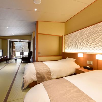 スーペリアルーム畳フロアと露天風呂付 (C) 天地の宿 奥の細道 クーポン