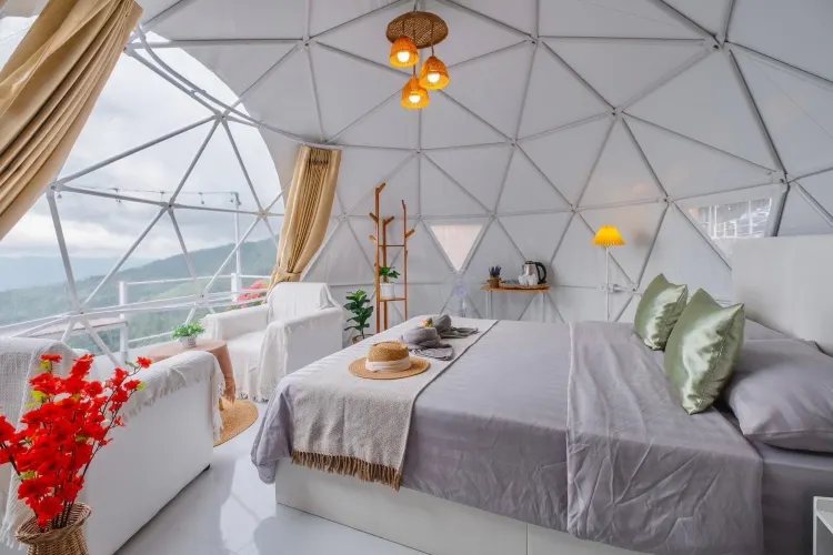 ห้องดีลักซ์แบบหนึ่งห้องนอนพร้อมวิวภูเขา