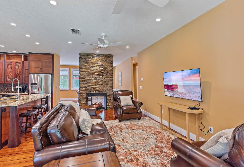 私人鹽水泳池和室內壁爐-華麗的休閑度假屋