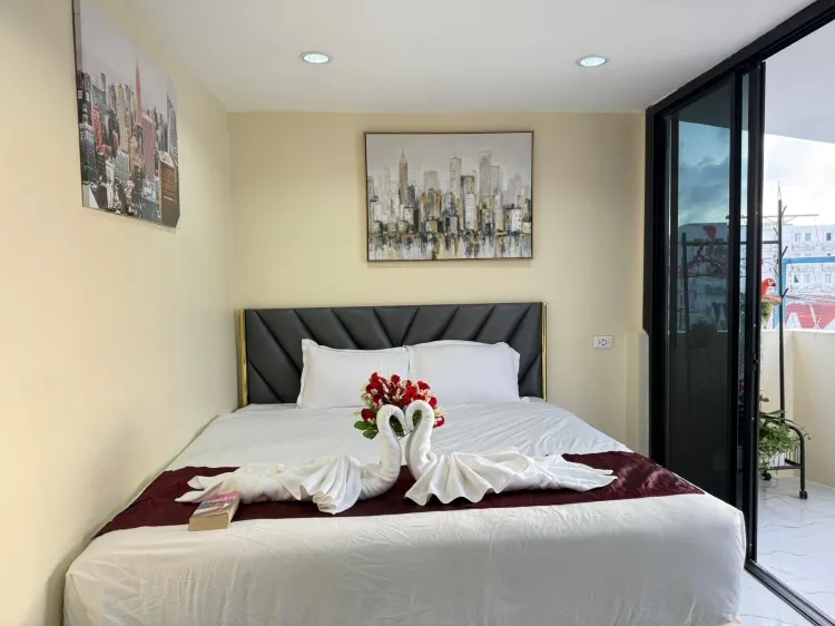 ห้องพรีเมียมเตียงคิงไซส์พร้อมวิวภูเขา