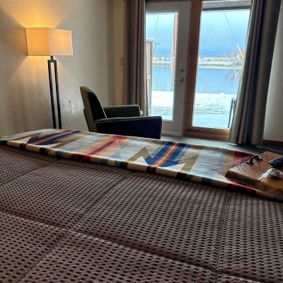 Deluxe Room, 1 King Bed, Patio, Mountain View (Non-Smoking) Ninepipes Lodge Promo Code
