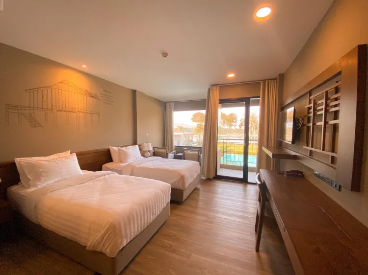 ห้องสุพีเรียร์เตียงแฝดพร้อมวิวแม่น้ำ