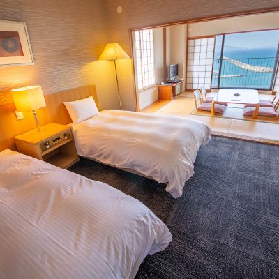 和洋折衷スタイルオーシャンビュールーム(禁煙) 国民宿舎マリンテラスあしや クーポン