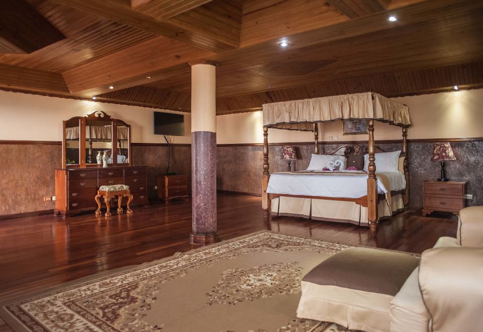 奢华别墅， 1 张特大床， 按摩浴缸， 海洋景观