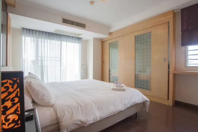 อพาร์ทเมนท์, 2 ห้องนอน, พร้อมสิ่งอำนวยความสะดวกสำหรับผู้พิการ, ระเบียง