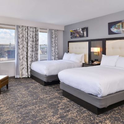 Corner Queen Room with Two Queen Beds DoubleTree by Hilton Hotel Utica Promo Code