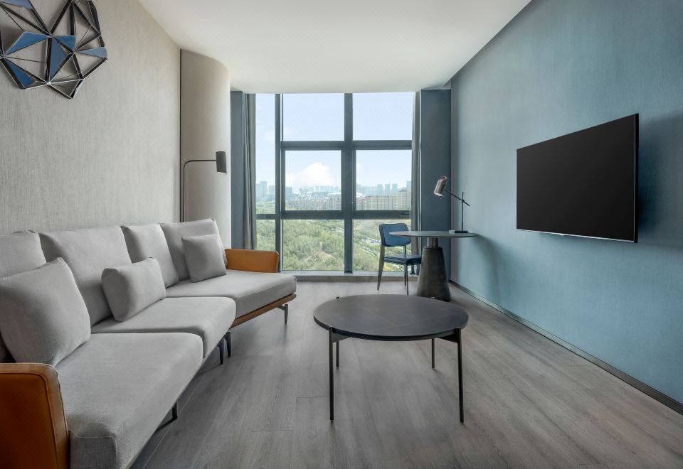 一室一廳|城景豪華套房（全景落地窗＋舒達舒睡床品）