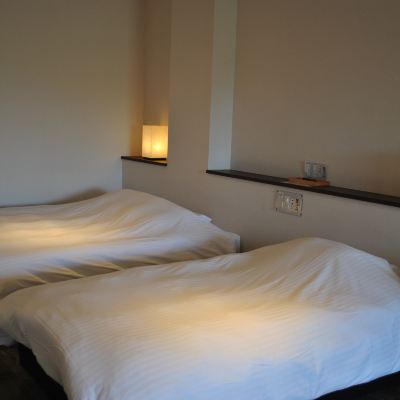 Guest Room With Cypress Indoor Bath [Western-Style 1-2] [Standard] [Twin Room] [Non-Smoking] [Mountain View] 世界遺產隱宿 果實之森優惠