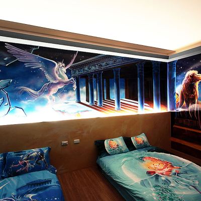 豪華3D浮雕六人房 太陽花3D浮雕民宿優惠