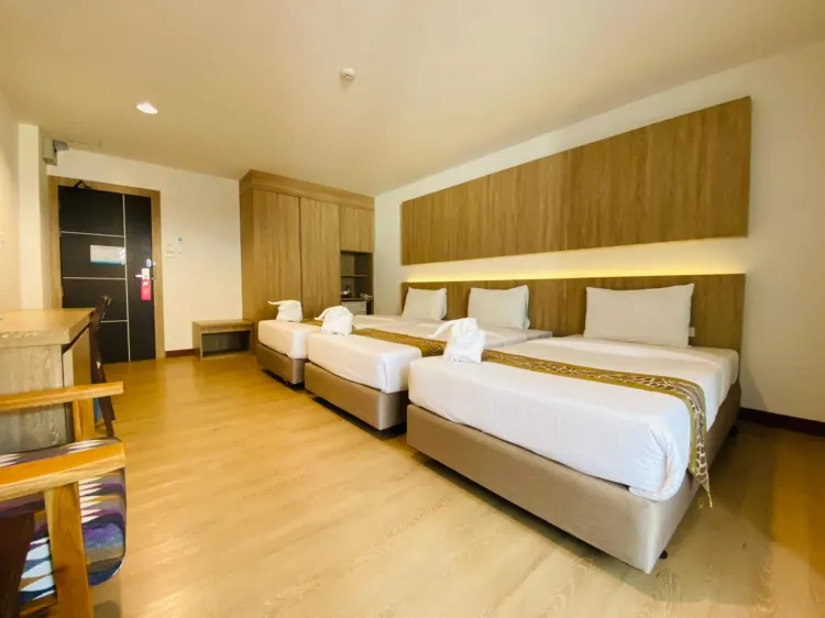 ห้องพักได้ 3 คน-ปลอดบุหรี