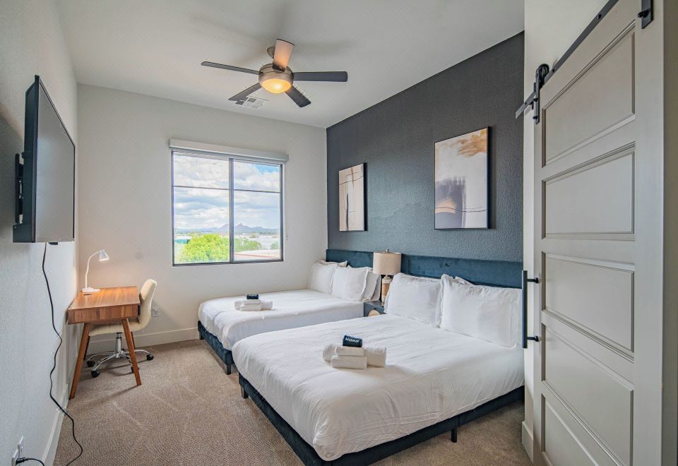 行政公寓， 2 间卧室， 无烟房， 厨房