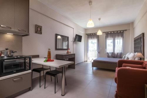 享有游泳池景致的一室公寓