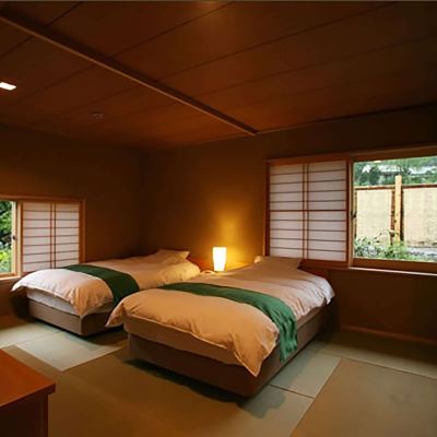 日式優質房子帶床房 + 帶露天浴池的按摩椅房 + 淋浴間-附樓 湯布院布袋屋日式旅館優惠