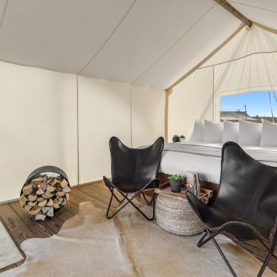 Safari Tent with Shared Bathroom Under Canvas Yellowstone Promo Code