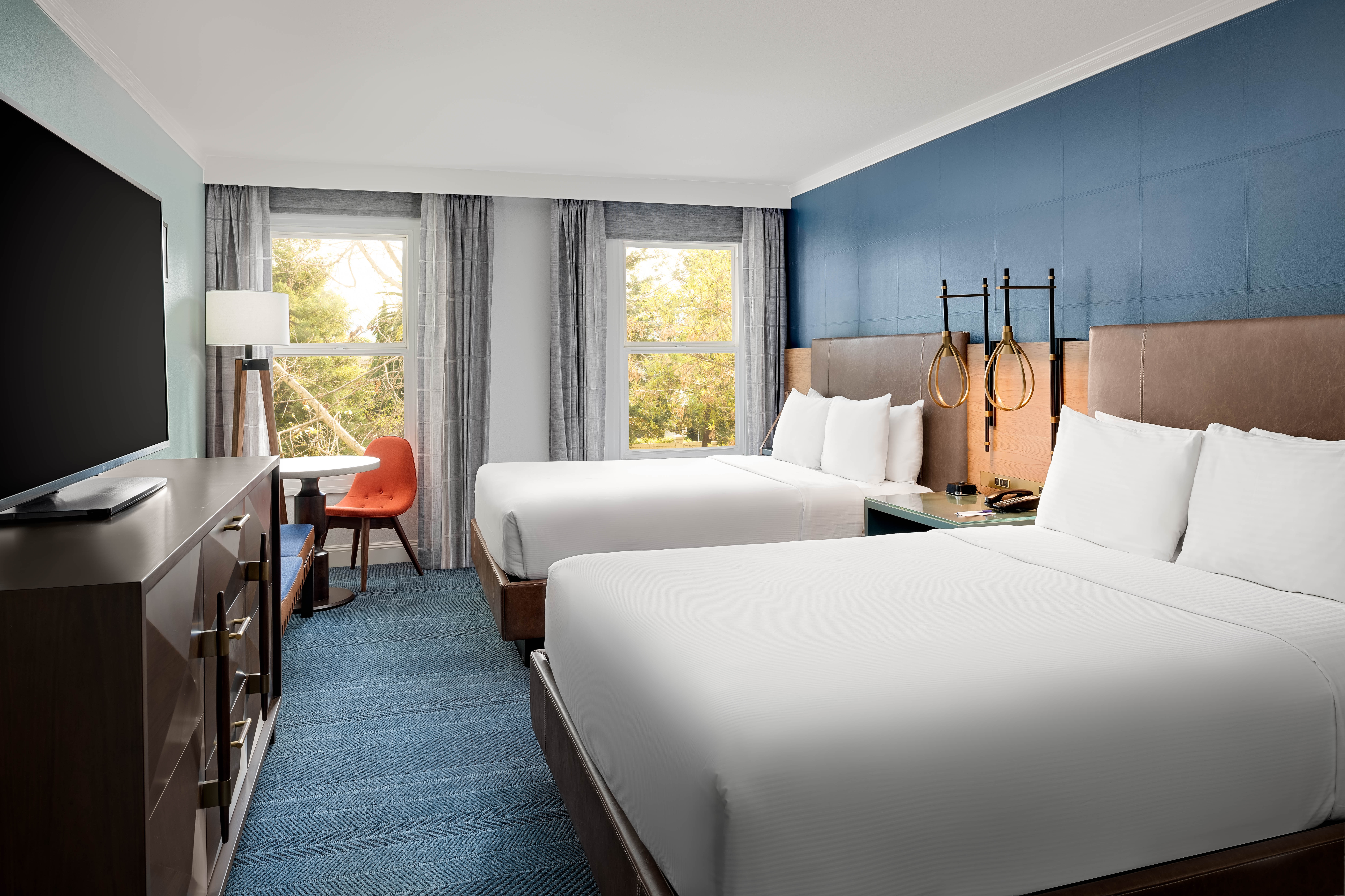 行动无障碍两张大床房带无障碍淋浴