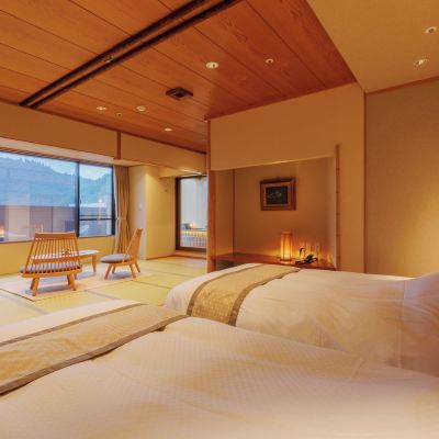 Rooftop Terrace+Scenic Outdoor Bath Western Japanese Style31 瀧之湯飯店優惠