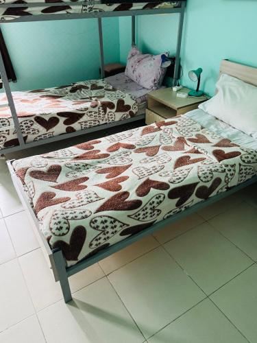 混合宿舍房中的单人床位