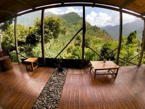 带山景的双人间