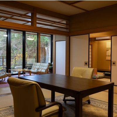 新館連結和洋折衷ルーム 風呂付き ガーデンビュー 金沢・辰口温泉 まつさき クーポン