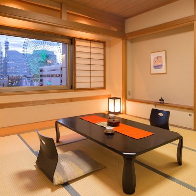 Standard Japanese Room, Nightlife View, Non-Smoking (Kids Will Also Love It Ferris Wheel Side [8 Tatami]) ナビオス横浜 クーポン