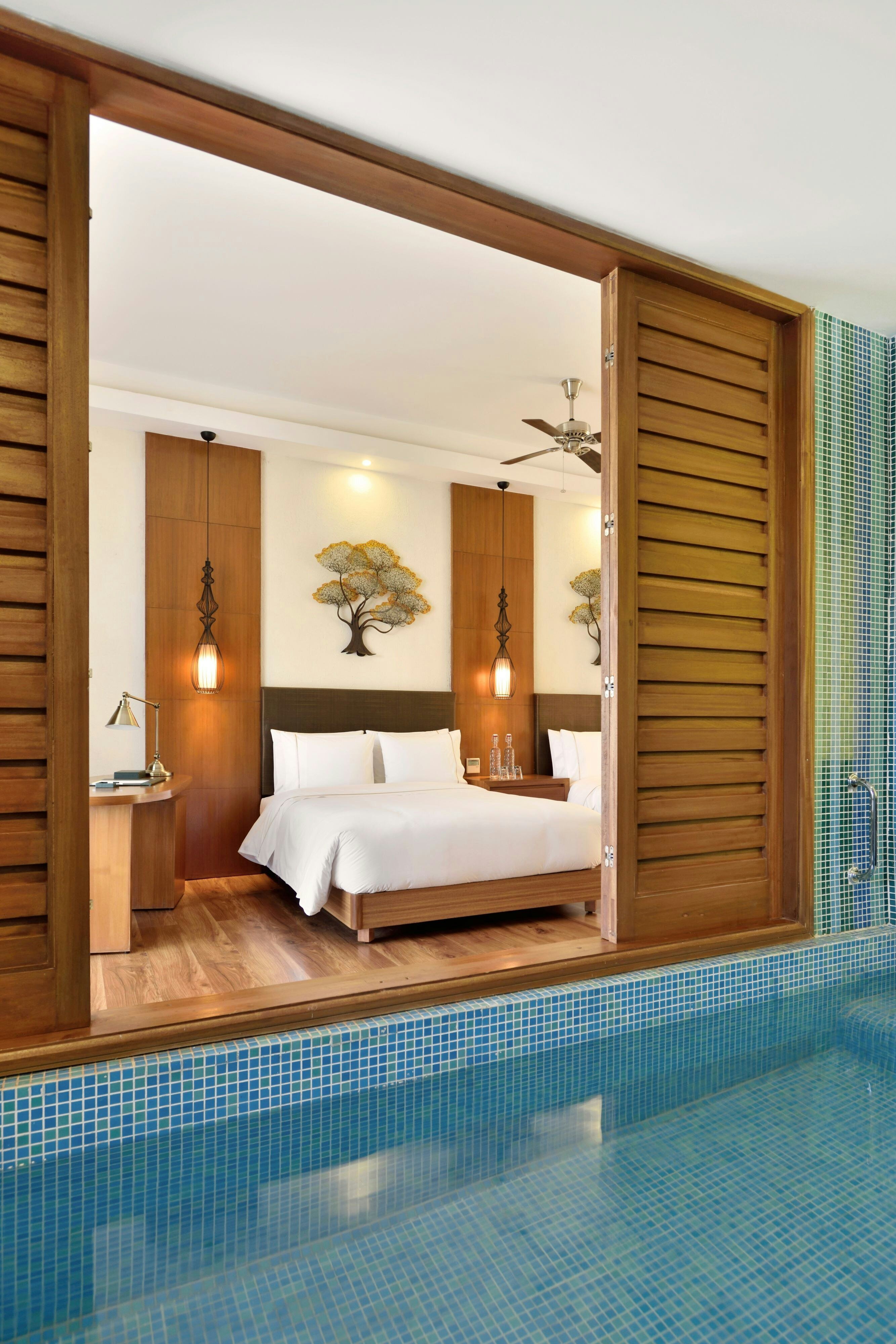 豪华别墅，别墅，2张大床，可通往泳池，带私人泳池