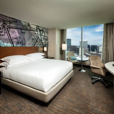 Accessible Yoga King Room with Roll in Shower Hilton Cleveland Downtown Promo Code