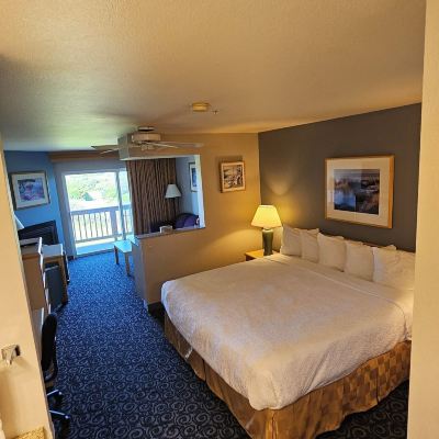 1 King Bed, Partial Ocean View, ADA Accessible, Roll in Shower (Non-Pet Room) Lighthouse Suites Inn Promo Code