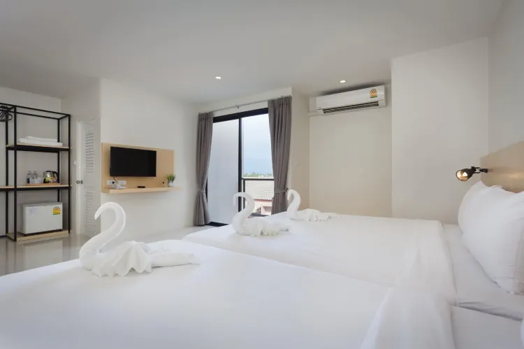 ห้องมาตรฐานพร้อมเตียงใหญ่และเตียงเดี่ยว