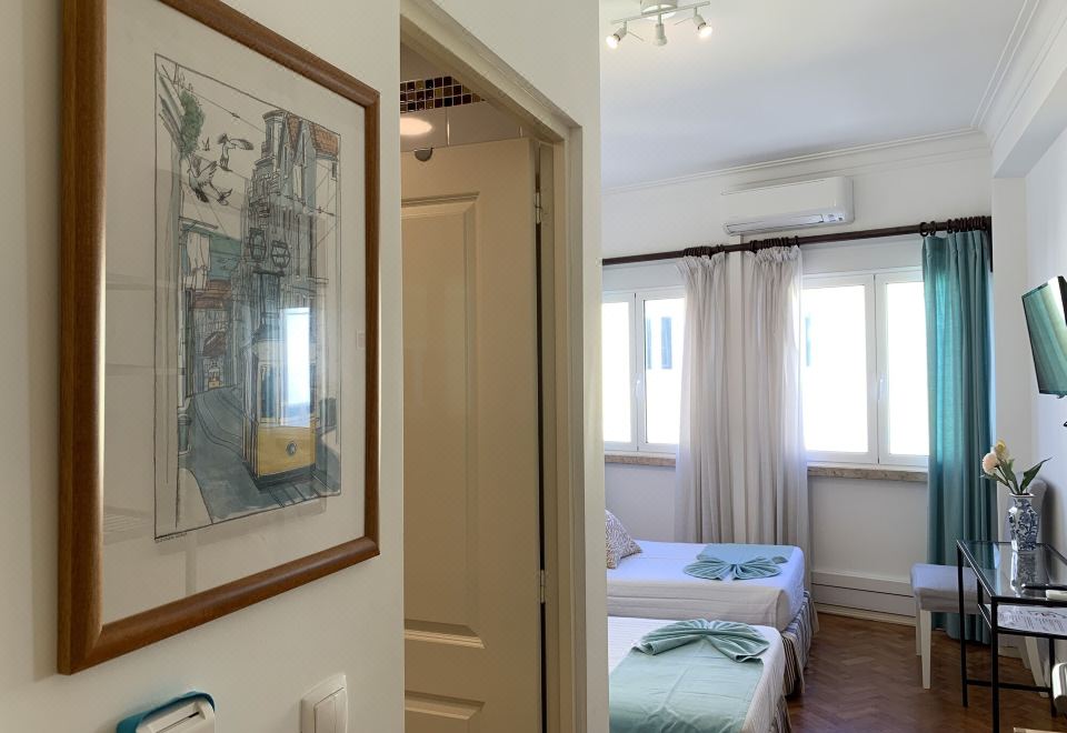 城市双床房， 私人浴室