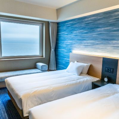 Standard Twin Room On 7th Floor And Above With Ocean View 函館湯の川温泉　海と灯／ヒューイットリゾート クーポン