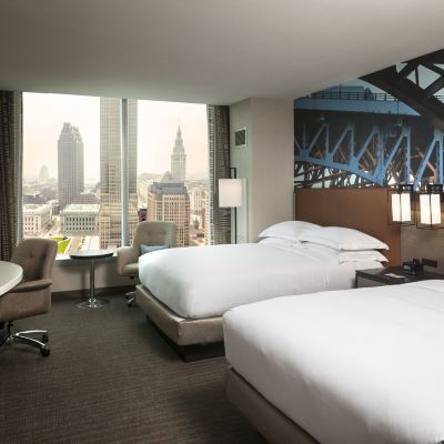 Accessible High Floor Two Queen Room with Bathtub Hilton Cleveland Downtown Promo Code