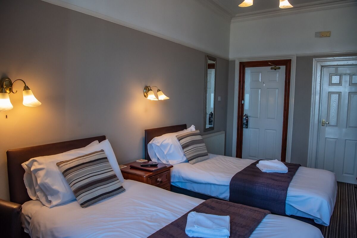 舒适客房， 2 张单人床， 海景