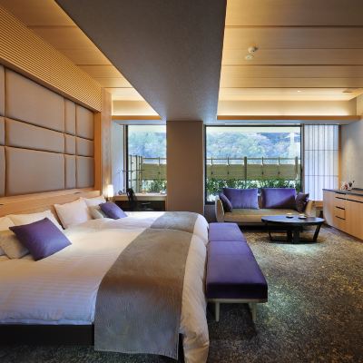 Room With Open-Air Bath 'Hanare Matsurintei' Premium Room Renri [Premium] [Twin Room] [Non-Smoking] [Mountain View] ホテル華の湯　30種類の湯船が人気の宿 クーポン