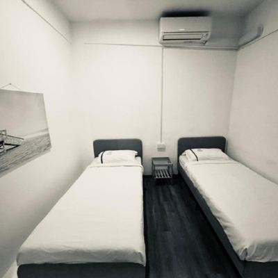 帶共用浴室的雙床房 中央K2旅館優惠