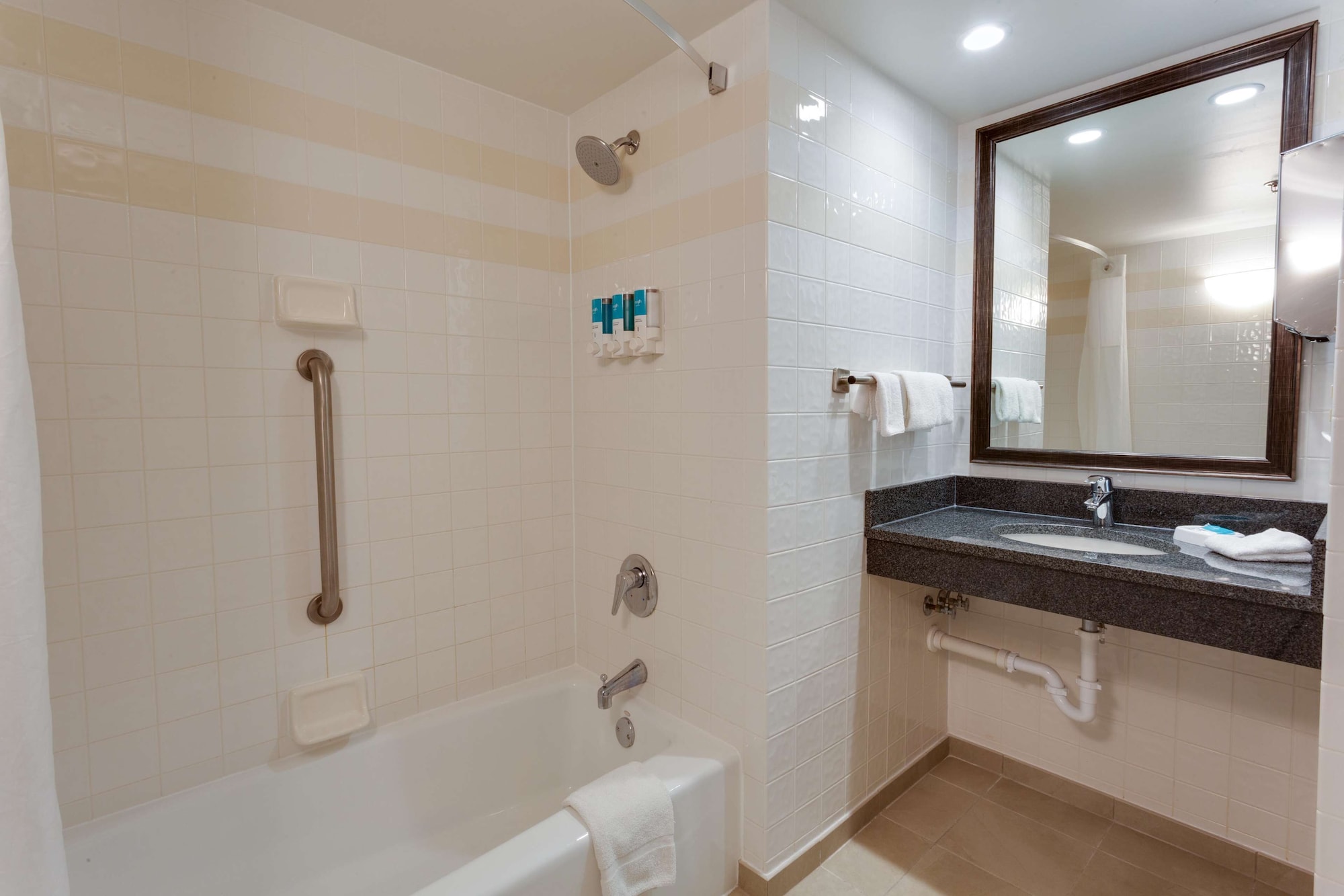 豪华客房， 1 张特大床和 1 张梳化床， 冰箱和微波炉