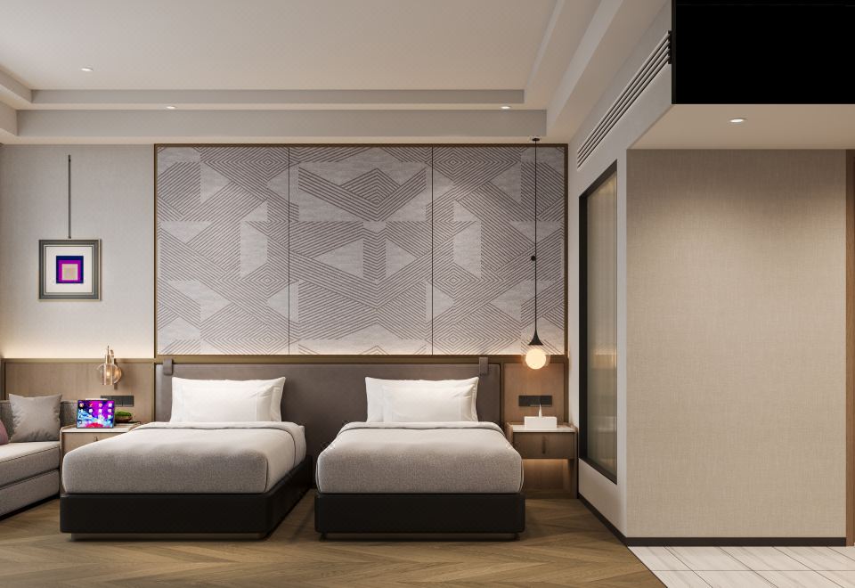 豪华城景双床房