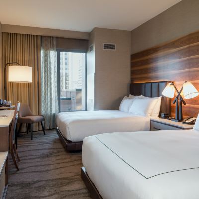 行動無障礙兩張大床房帶浴缸 格芮精選波特蘭特希爾頓酒店優惠